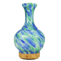 Glass Aromatherapy Diffuser in Green & Blue